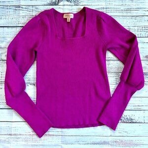 Philosophy Magenta Ribbed‎ Stretchy Top